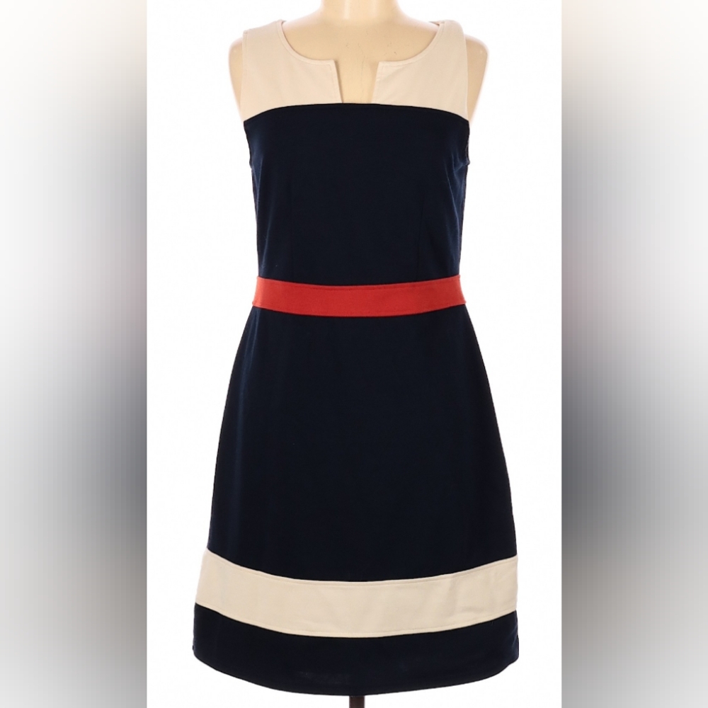 41Hawthorn Navy & Beige Colorblock Dress